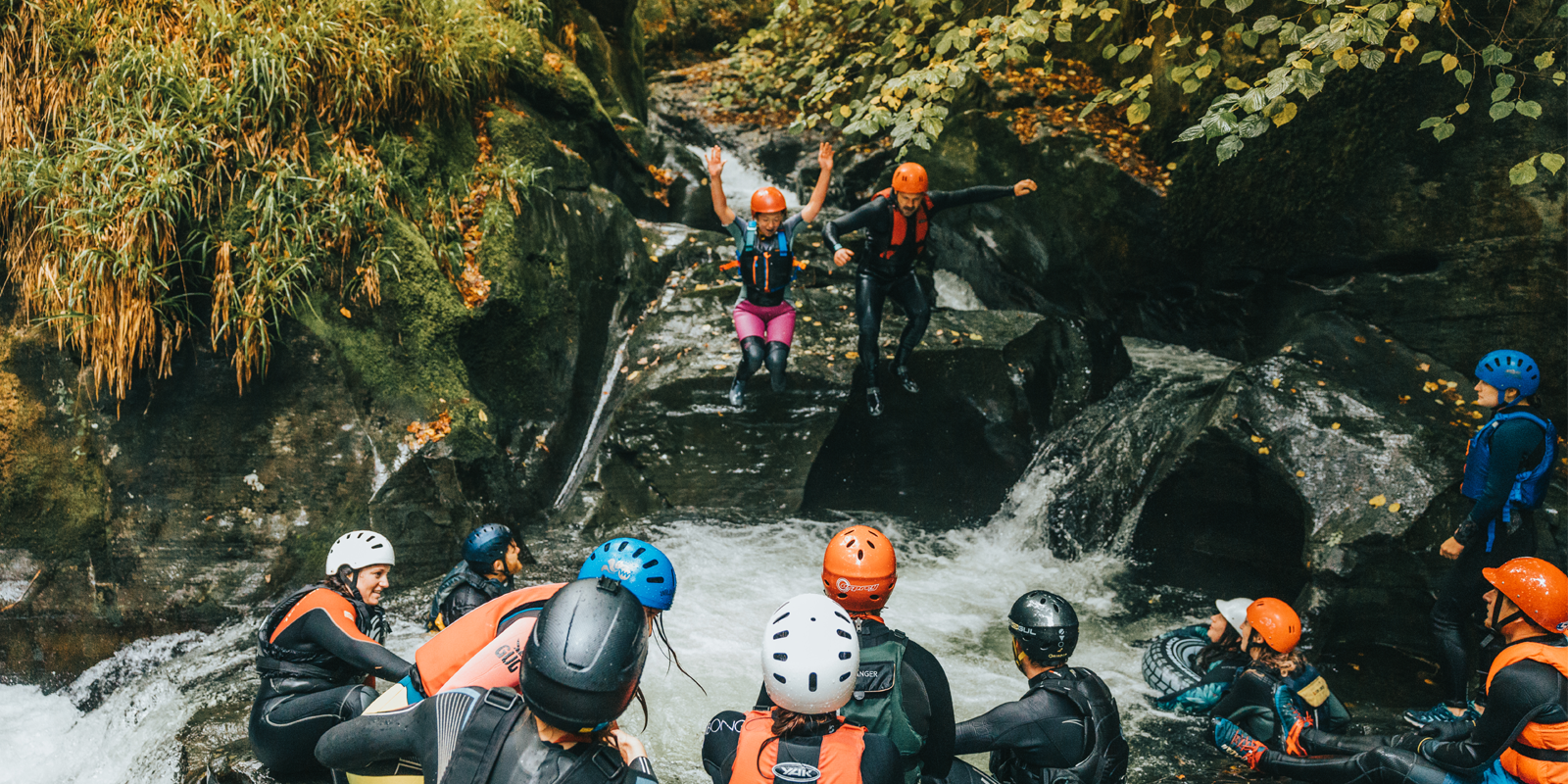 Gorge scrambing in Ballaglass Glen on the Isle of Man